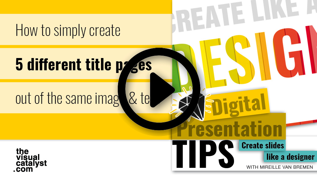 5 Simple ways to create a presentation title page